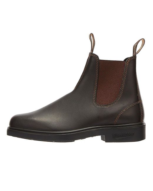 Blundstone Brown Chelsea Dress Stout Boots