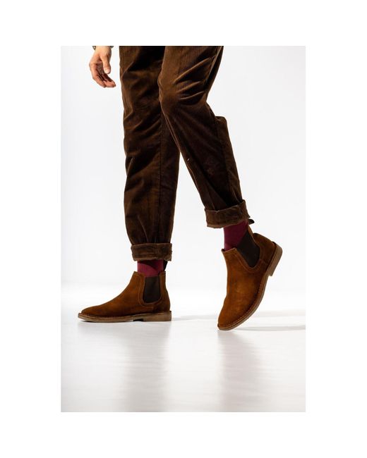Hush Puppies Brown Shaun Suede Boots for men
