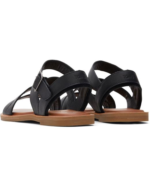 TOMS Black Sloane 100% Cow Sandals