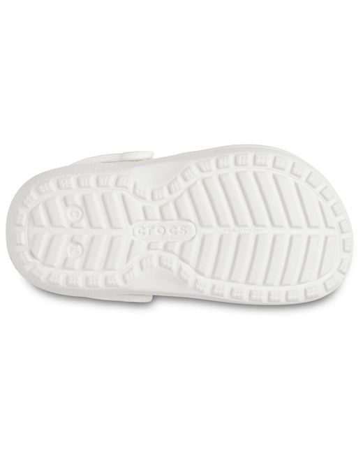 CROCSTM White Classic Lined Fun Lab Synthetic Panda Clogs