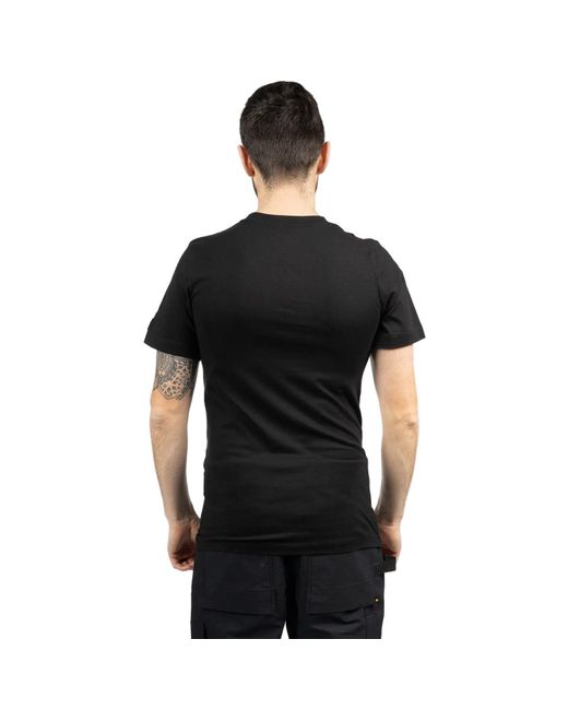 Caterpillar Black Essentials Short-Sleeve Cotton T-Shirt for men