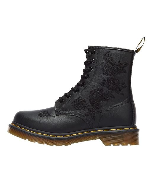 Dr. Martens Black 1460 Vondo Mono Floral Softy Boots