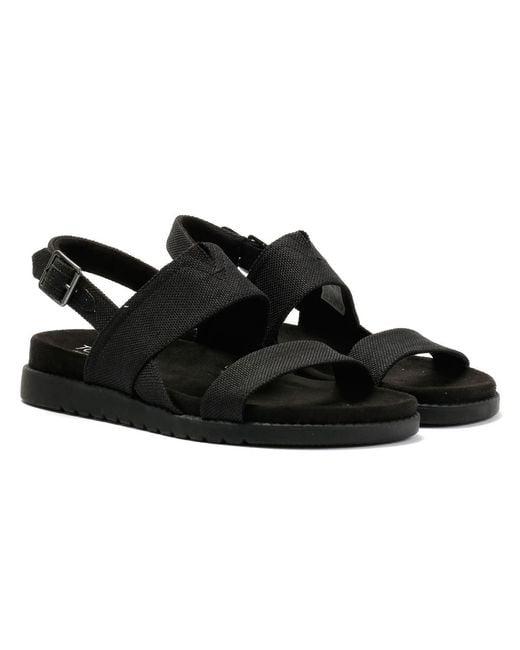 TOMS Black Marin Slingback Canvas Sandals
