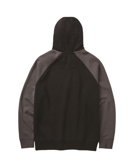 Caterpillar Black Raglan Cotton Hooded Sweatshirt for men