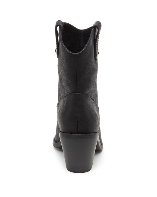 Rocket Dog Black Feather Synthetic Heeled Ankle Boots