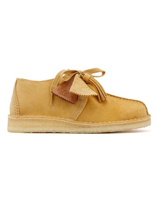 Clarks Yellow Desert Trek Suede Golden Tan Shoes