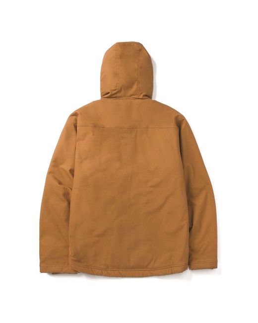 Caterpillar Brown Hooded Sherpa Lined Fleece Jacket for men
