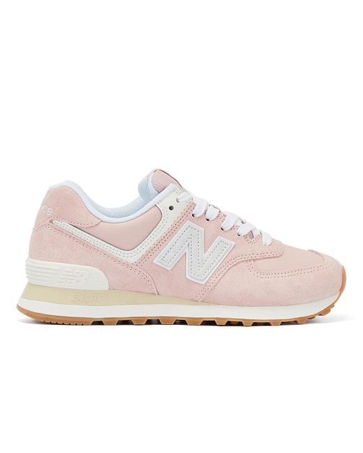 New Balance Pink 574 Orb Suede Women's Trainers