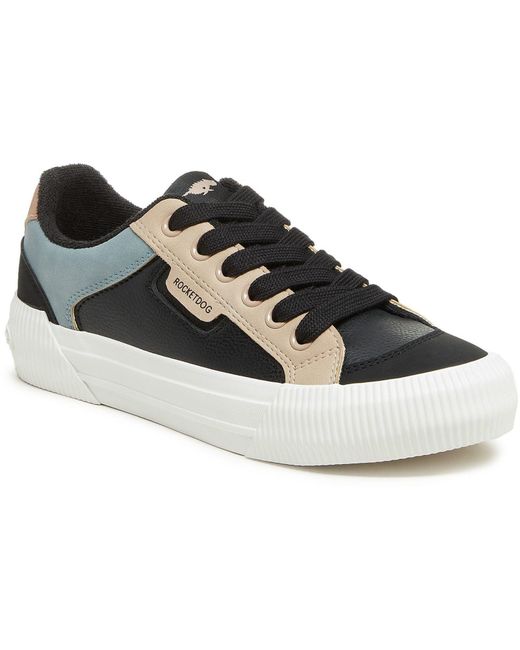 Rocket Dog Blue Cheery Blocked Sporty Synthetic Combo Trainers