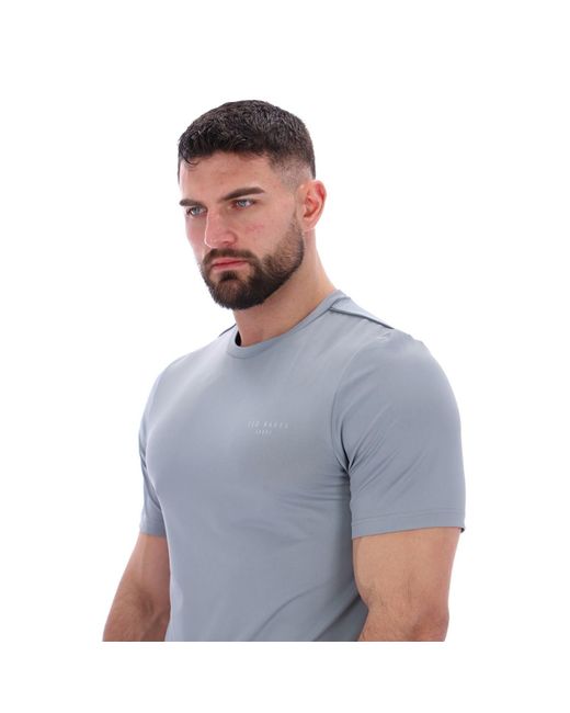 Ted Baker Blue Sam Tbmts2635 Polyester Activewear T-Shirts for men