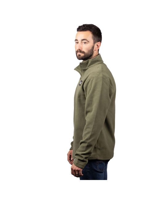 Caterpillar Green Cat Microfleece Quarter Zip Synthetic Sweatshirt for men