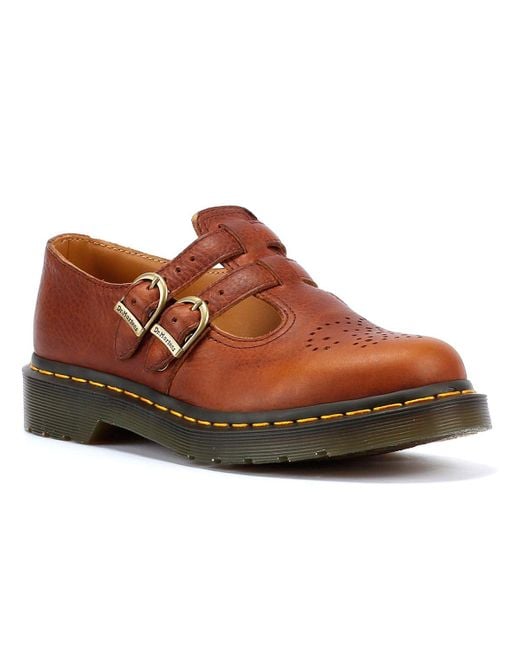 Dr. Martens 8605 Mary Jane Ambassador Cashew Shoes in Brown Lyst