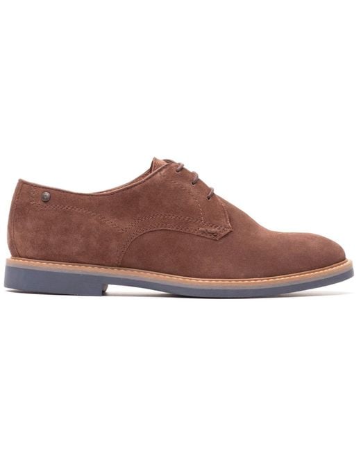 Base London Brown Strand Leather Lace-Up Shoes for men