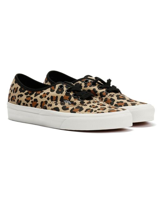 Vans Black Authentic Animalier Leopard Trainers