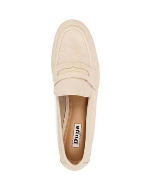 Dune White Gianetta Penny Loafers