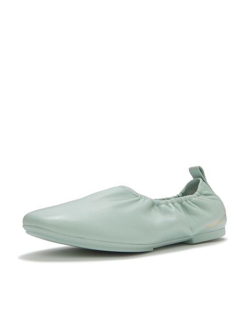 Fitflop Green Delicato X Pantone Poise Leather Ballerinas