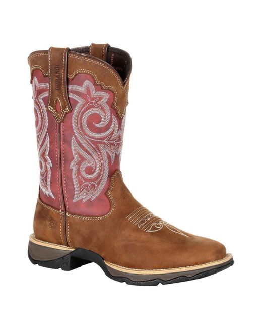 Durango Brown Lady Rebel Leather Briar/Rusty Boots