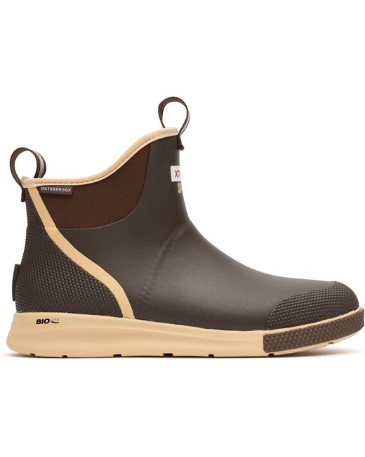 XtraTuf Brown Ankle Deck Boot Sport Eva Chocolate/Tan Wellington Boots for men