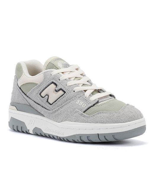 New Balance Gray 550 Sneaker Aus Schief