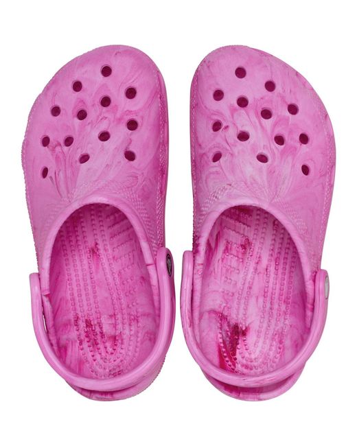 CROCSTM Pink Classic Marbled Synthetic /Multi Clogs