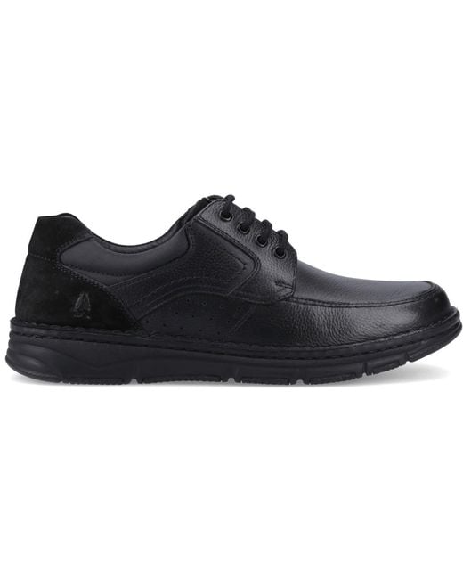 Hush Puppies Black Franklin Lace Up Shoe Leather Loafers for men