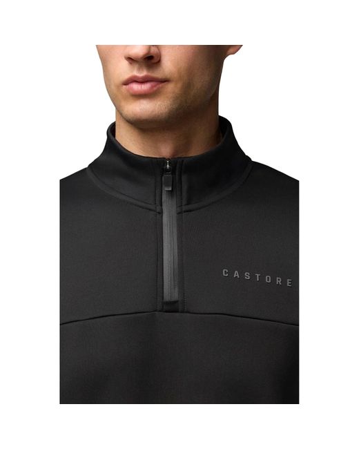 Castore Black Scuba 1/4 Zip Polyester Sweatshirt for men