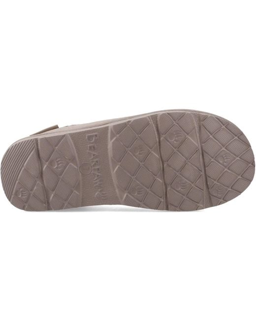 BEARPAW Gray Tabitha Suede Mushroom Slippers