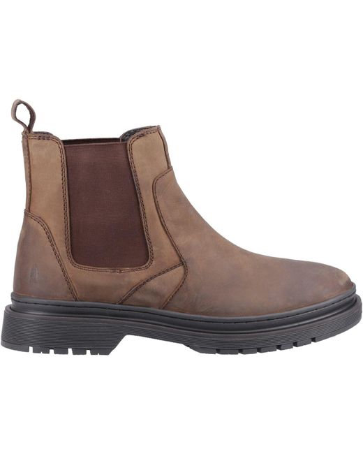Hush Puppies Brown Jamie Leather Boots for men