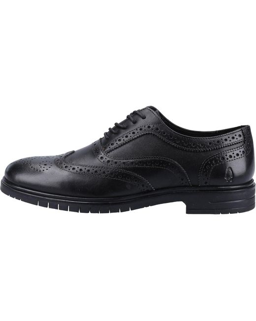 Hush Puppies Black Santiago Farbe -Schnürschuhe Aus Leder