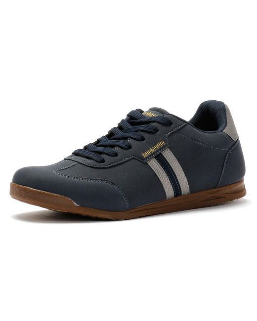 Lambretta Blue Tackle /Charcoal Trainers for men
