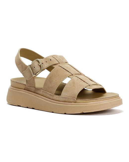 Fitflop Natural Gen-Ff Suede Fisherman Sandals