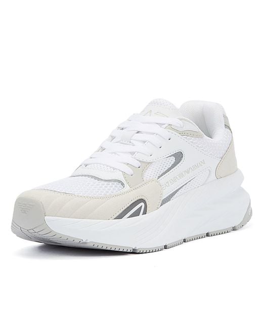 EA7 White Crusher Sonic Mix Men's Trainers for men