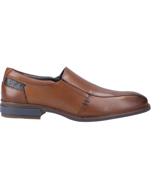 Pod Brown Spear Leather Cognac Slip-On Shoes for men