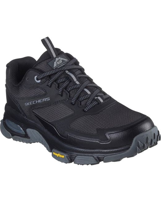 Skechers Skech-Air Sleek Envoy Leder Herren Schwarze Wanderschuhe in Blue für Herren