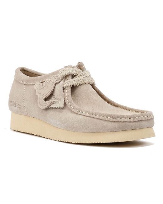 Wallabee Day Zapatos Grises De Ante Para Hombre Con Cordones Clarks de hombre de color White