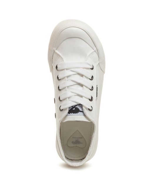 Rocket Dog White Jazzin Plus 12A Cotton Trainers