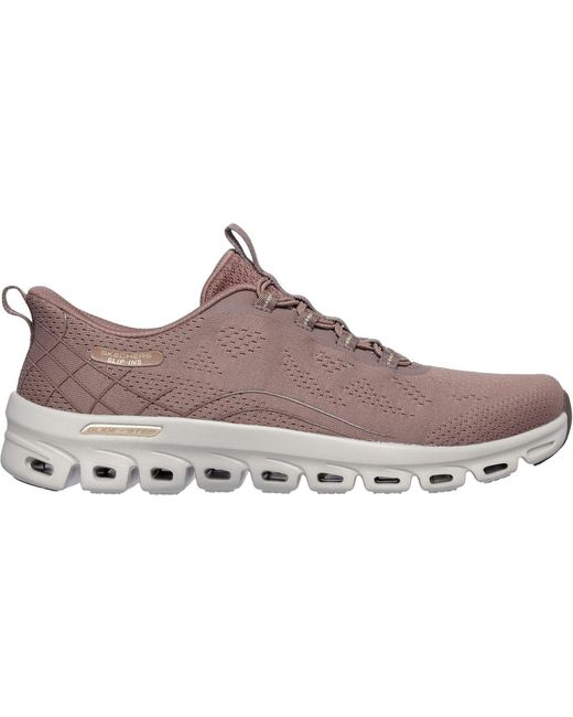 Skechers Purple Glide-Step Elevate Amaze Textile Trainers