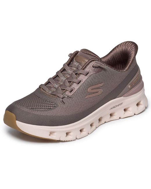 Skechers Gray Arch Fit Glide-Step Pro Golden Pace Textile Trainers