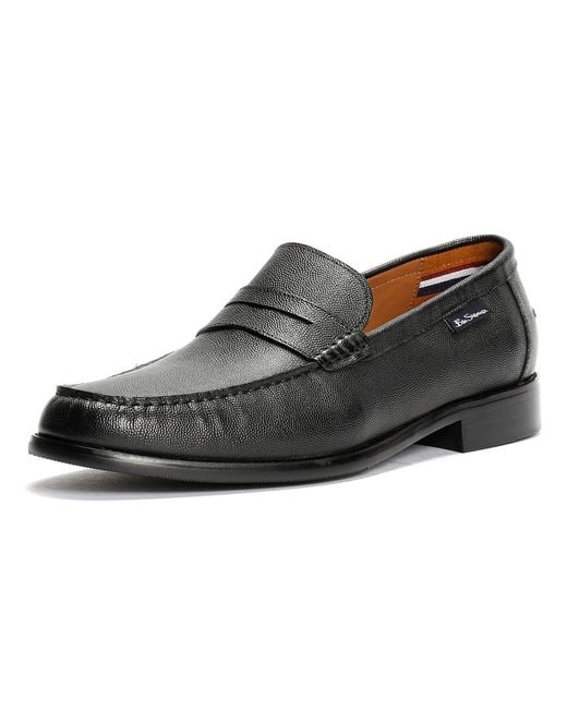 Ben Sherman Hester Leather Men's Black Loafers - Uk 11 for men