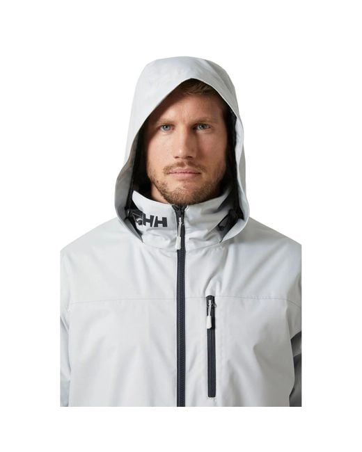 Helly Hansen Sport Gray Crew Hooded Midlayer Sailing 2.1 Sailing Jacket for men