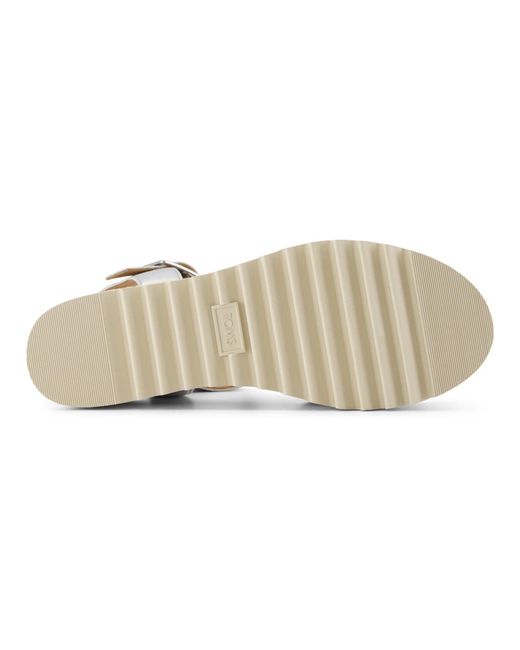 TOMS Metallic Diana Leather Wedges