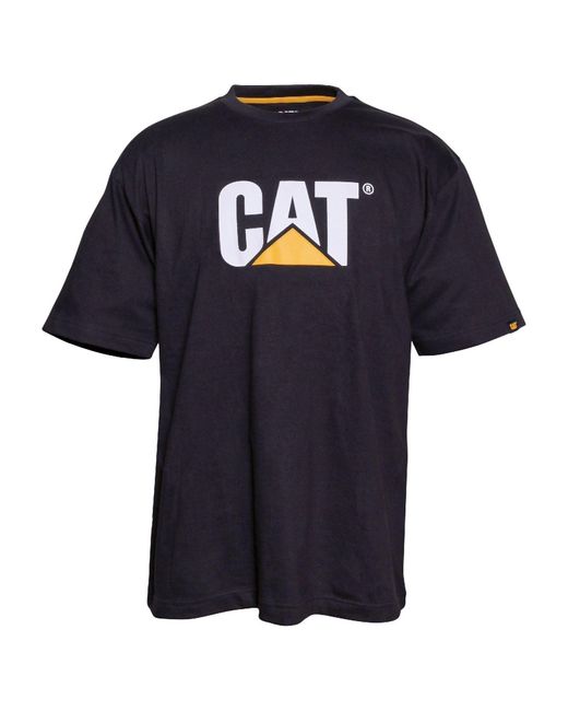 Caterpillar Black Trademark Logo Cotton T-Shirt for men
