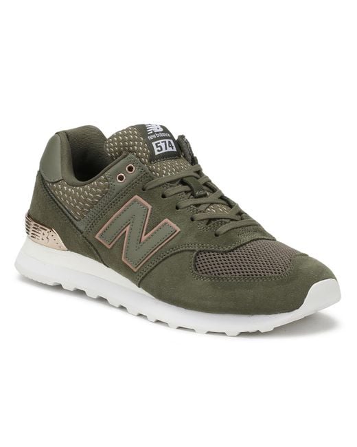 New Balance Womens Military Green 574 Trainers Lyst UK