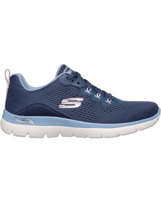 Skechers Blue Arch Fit Summits Polyester /Light Trainers