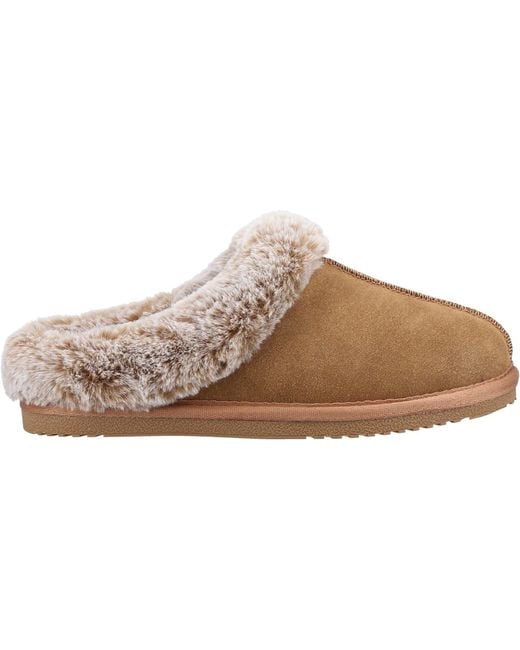 Hush Puppies Brown Amara Suede Slippers