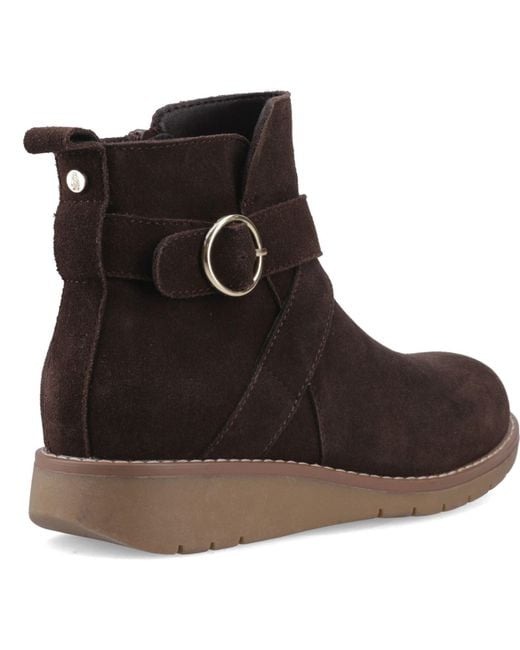 Hush Puppies Brown Lyra Suede Boots