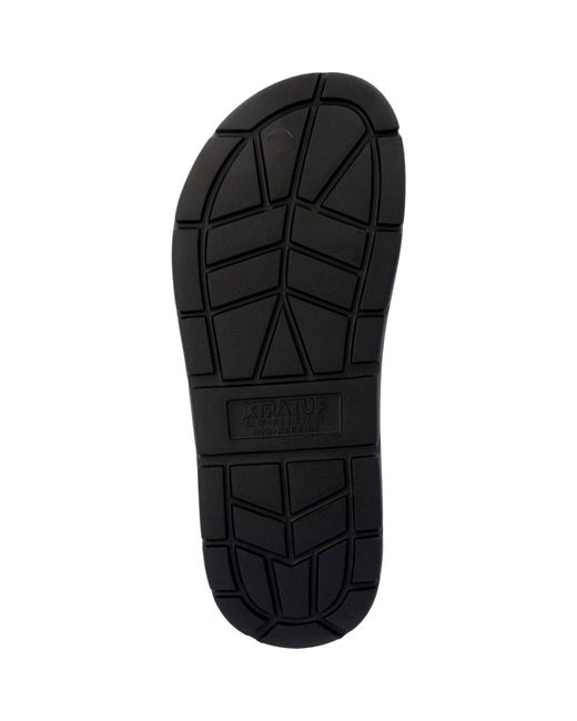 XtraTuf Black Apres Fish Synthetic Slides for men