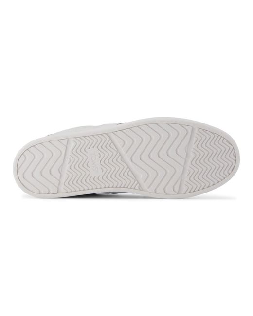 TOMS Gray Collins Leather Trainers