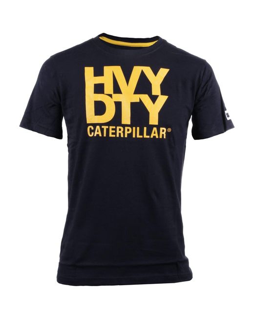Caterpillar Blue Heavy Duty Cotton T-Shirt for men