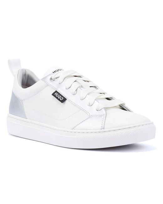 HUGO White Morrie Tennis Women's /silver Trainers